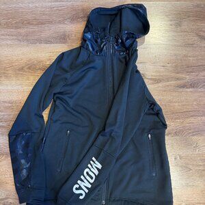 Men's - Medium - Mons Royal - Full Zip Merino Wool - Black - Branded Hoody